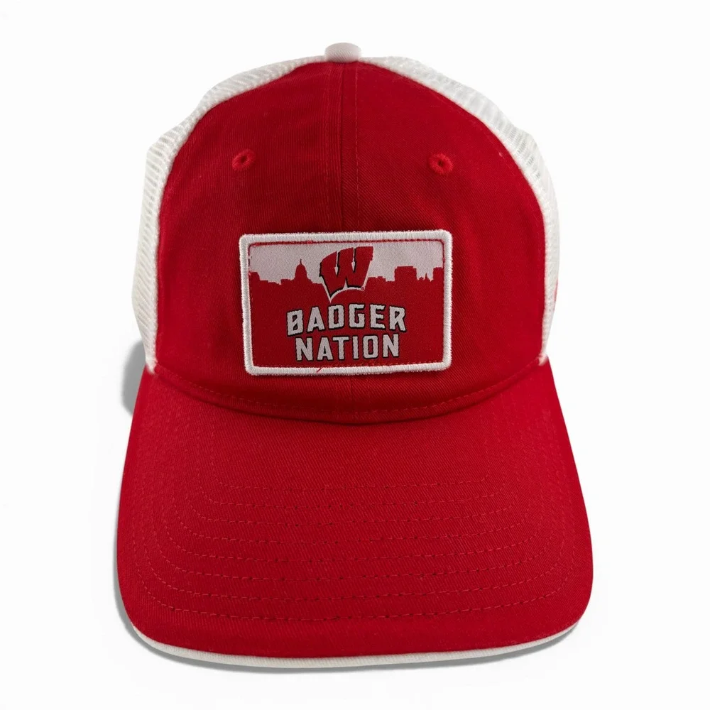 Fanatics University of Wisconsin Badgers Nation Logo Snapback Adjustable Dad Hat